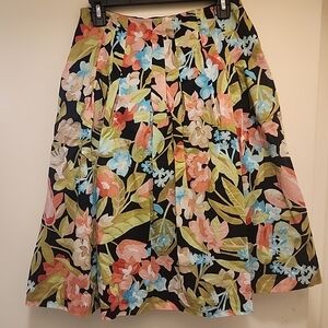 Floral A-Line Skirt - Multicolor